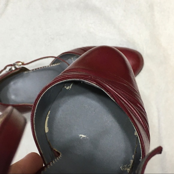 Restored: Vintage 70s Leather Heels - Picture 6 of 9